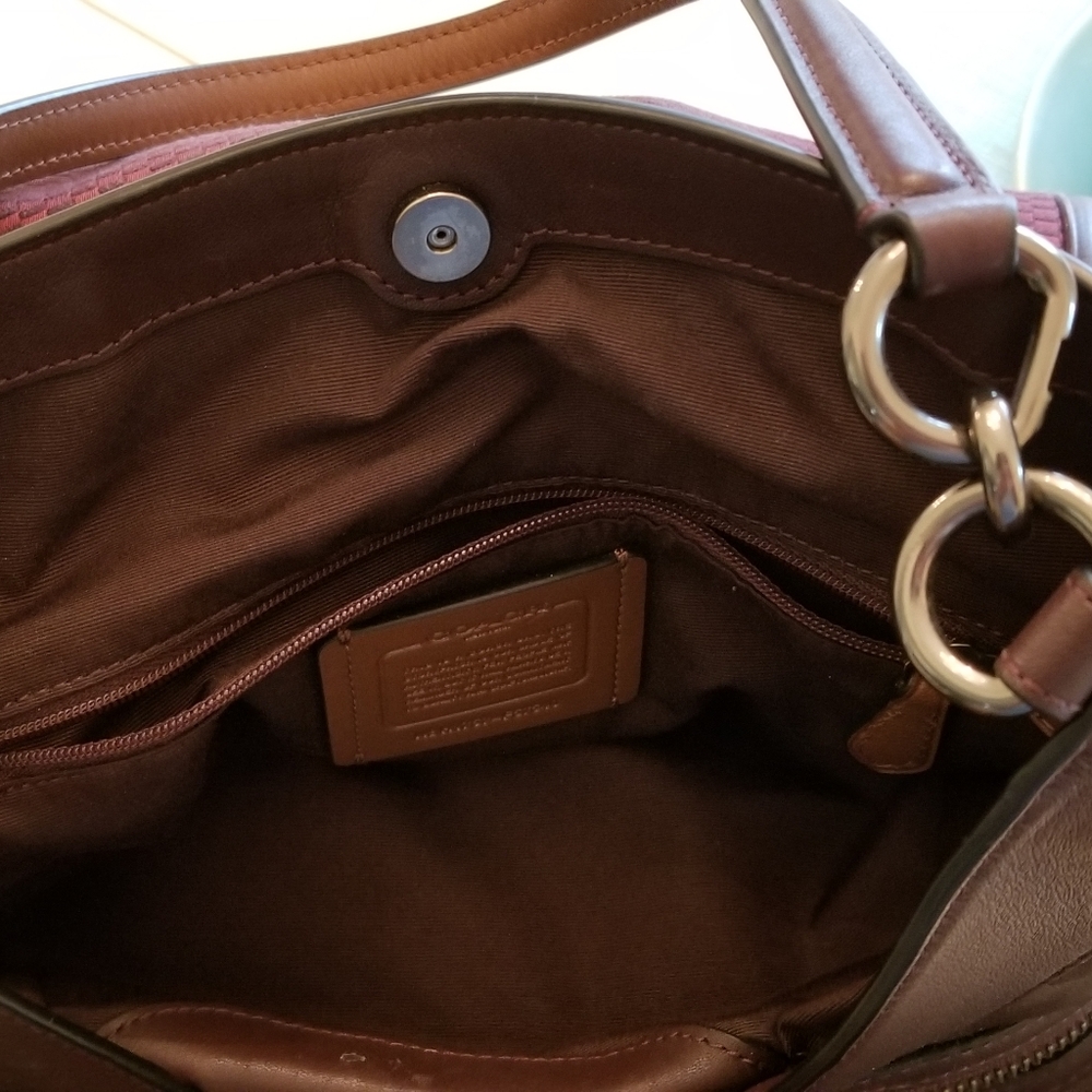 Coach purse- burgundy and brown - Picture 6 of 6